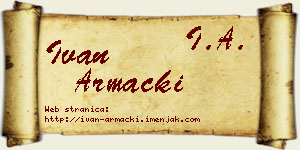 Ivan Armacki vizit kartica